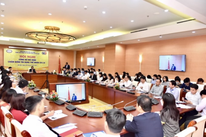 Hội nghị công bố mô hình chấm điểm tín dụng thể nhân 2.0 do CIC tổ chức.
