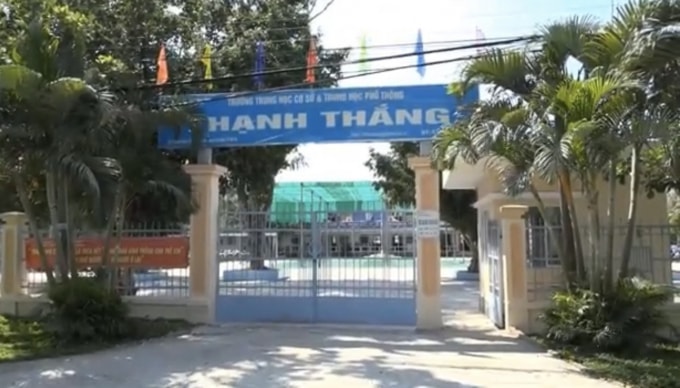 Trường Trung học cơ sở Thạnh Thắng, Cần Thơ. Ảnh: TL