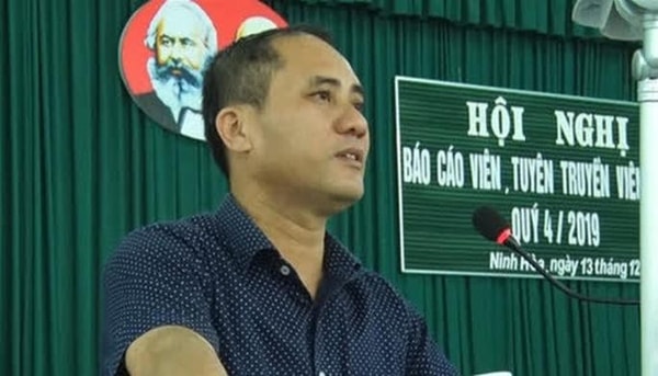 Ông Lê Bá Thuận khi còn làm Phó Chủ tịch UBND thị xã Ninh Hoà. Ảnh: Cổng TTĐT thị xã Ninh Hoà