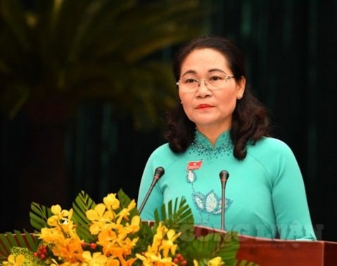 Bà Nguyễn Thị Lệ - Phó Bí thư Thành ủy, Chủ tịch HĐND TP. HCM phát biểu khai mạc.