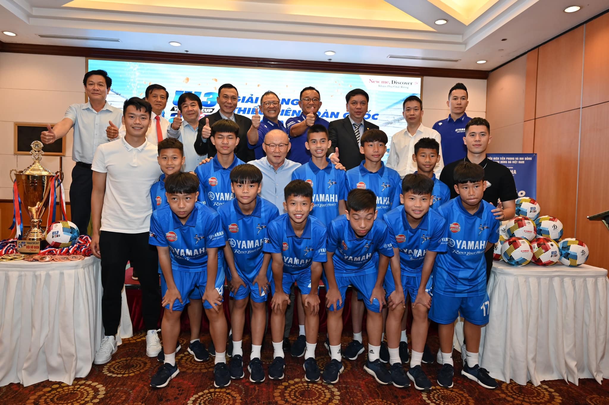 Họp báo công bố giải “Giải Bóng đá Thiếu niên toàn quốc Yamaha Cup 2021”.