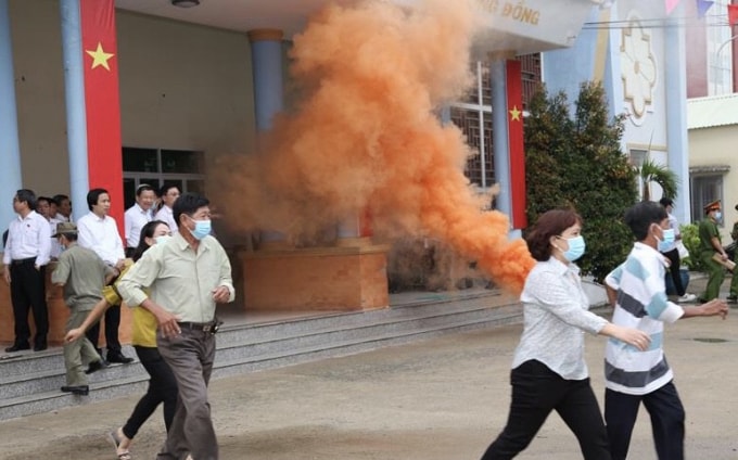 Một tình huấn trong kịch bản của Công an TP. Biên Hòa