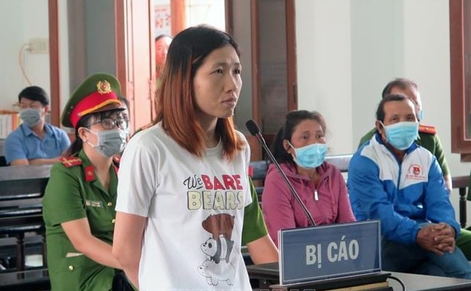 Bị cáo Trần Thị Tuyết Diệu tại phiên tòa xét xử sơ thẩm.