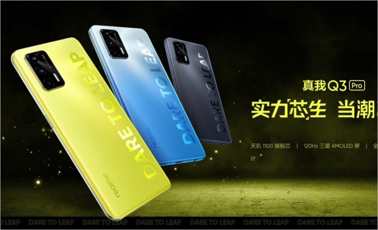 Bộ đôi điện thoại Realme Q3 và Q3 Pro. Ảnh: Realme