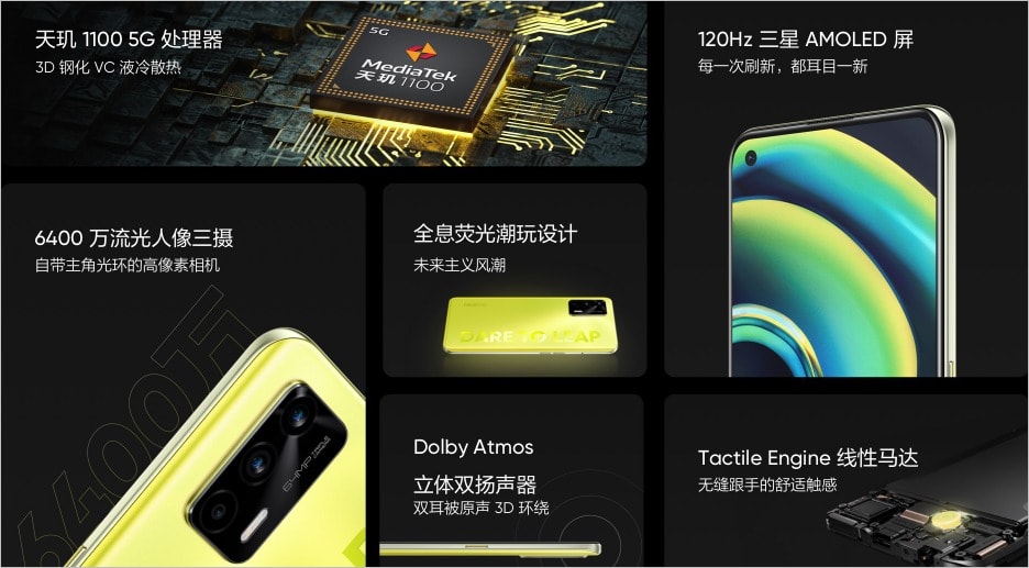 Thông số kỹ thuật của điện thoại Realme Q3 Pro . Ảnh: Realme
