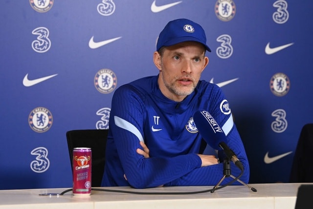 HLV Tuchel trong một buổi họp báo trước trận với West Ham. Ảnh: internet