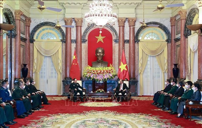 Toàn cảnh buổi tiếp. (Ảnh: TTXVN)