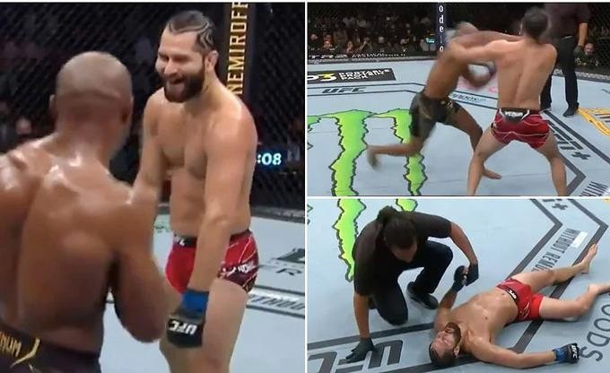 Võ sĩ Masvidal cười khiêu khích đối phương. Ảnh: internet