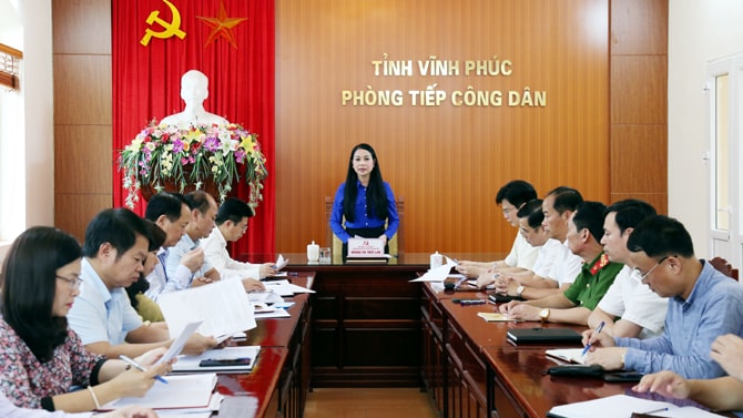 Bí thư Tỉnh ủy Hoàng Thị Thúy Lan tiếp công dân định kỳ tháng 4 (ảnh st)