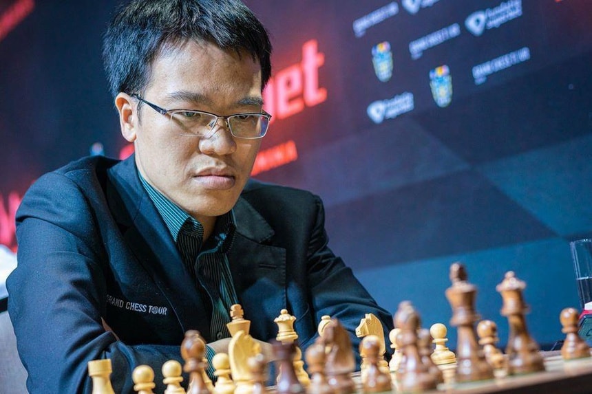 Kỳ thủ Lê Quang Liêm nhiều cơ hội lần đầu vào tứ kết một giải của Champions Chess Tour. Ảnh: FIDE