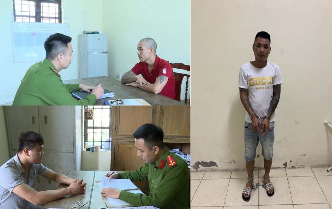 Các đối tượng tại cơ quan công an