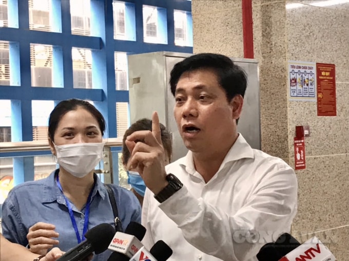 Thứ trưởng Bộ GTVT Nguyễn Ngọc Đông thông tin tại buổi kiểm tra ngày 31/3