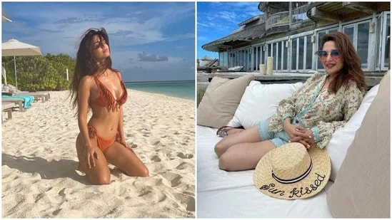 Disha Patani và Madhuri Dixit nằm trong số những ngôi sao đến Maldives du lịch thời điểm dịch bệnh bùng phát.