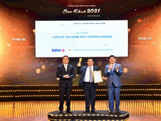Sản phẩm Hệ thống Ngân hàng lưu ký và giám sát của BIDV lọt TOP 10 Sao Khuê 2021