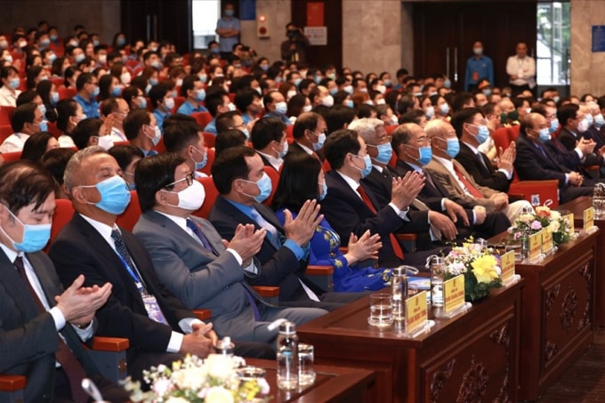 Các đại biểu tham dự Lễ kỷ niệm 135 năm Ngày Quốc tế Lao động.