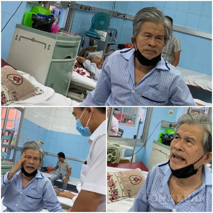 Ông Nguyễn Văn Xướng tại Trung tâm y tế.