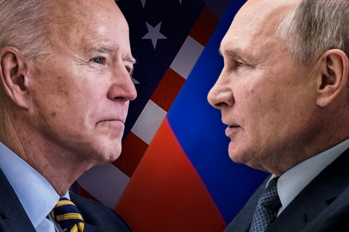 Tổng thống Mỹ Joe Biden và người đồng cấp Nga Vladimir Putin. Ảnh: SMH