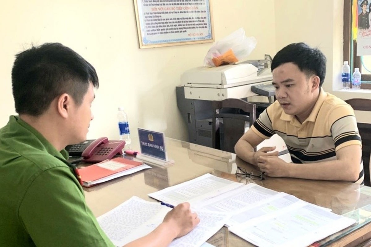 Đối tượng Sỹ tại cơ quan công an. Ảnh: vov.vn