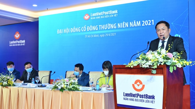 Ông Huỳnh Ngọc Huy, Chủ tịch HĐQT phát biểu tại đại hội