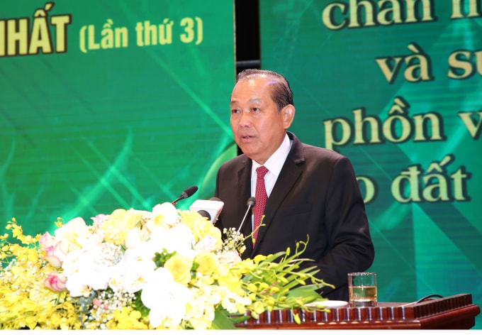 Phó Thủ tướng Thường trực Chính phủ Trương Hòa Bình phát biểu tại buổi lễ.