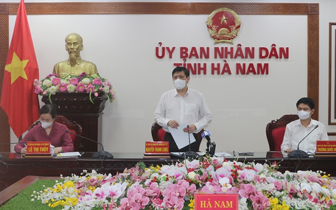 Bộ trưởng Nguyễn Thanh Long cho rằng ổ dịch COVID-19 ở Hà Nam có độ lây lan khá cao (ảnh TL).