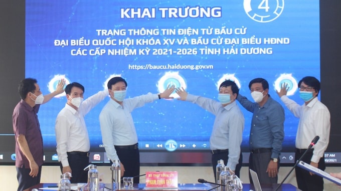 Khai trương Trang thông tin điện tử bầu cử đại biểu Quốc hội khóa XV và đại biểu Hội đồng nhân dân các cấp nhiệm kỳ 2021-2026 tỉnh Hải Dương.