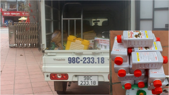 Xe tang vật chở bán thuốc bảo vệ thực vật trái quy định