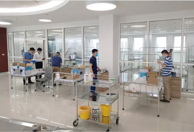 Bệnh viện dã chiến tại Hà Nam chuẩn bị đón bệnh nhân COVID-19 (ảnh nguồn internet).