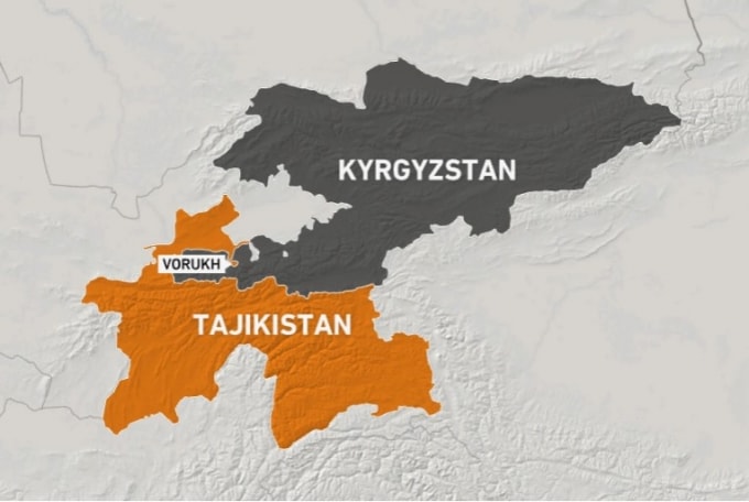Vorukh là nơi xảy ra xung đột biên giới giữa Kyrgyzstan và Tajikistan - Ảnh: Aljazeera