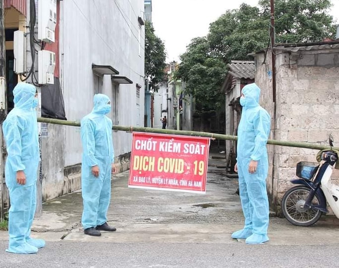 Phát hiện thêm 3 ca dương tính với Covid-19, Hà Nam đã lập thêm 4 chốt kiểm soát tại thôn Thọ Lão, xã Đạo Lý, huyện Lý Nhân. Ảnh: TL