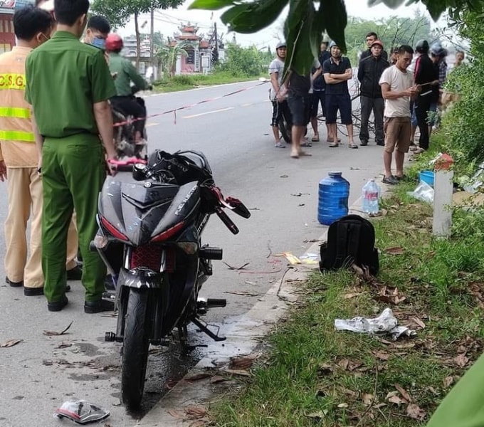 Chiếc xe máy của nạn nhân.