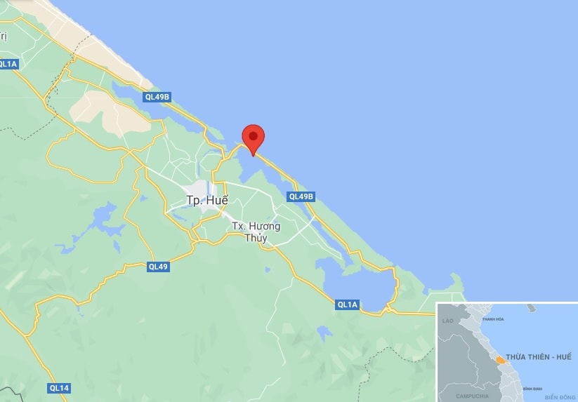 Xã Phú Thuận, huyện Phú Vang. Ảnh: Google Maps