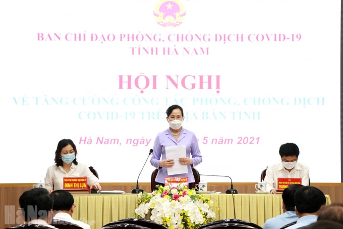 Bí thư Tỉnh ủy Hà Nam Lê Thị Thủy yêu cầu Ban cán sự đảng UBND tỉnh xử lý kỷ luật tập thể, cá nhân có liên quan việc để dịch bệnh lây lan ra cộng đồng.