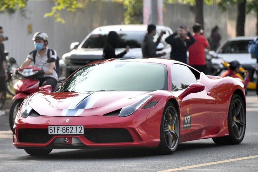 Chiếc Ferrari 458 Speciale duy nhất tại Việt Nam nằm trong diện triệu hồi. Ảnh: TL