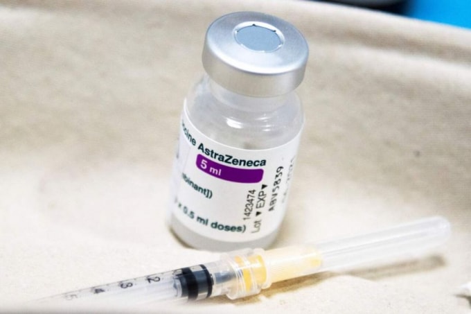 Vắc xin Covid-19 của AstraZeneca. Ảnh:AFP