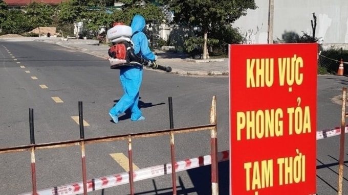 Khu vực phong toả tại Cẩm Giàng, Hải Dương. Ảnh: TL