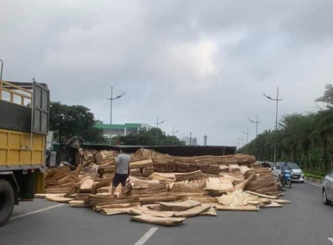 Hiện trường vụ tai nạn.