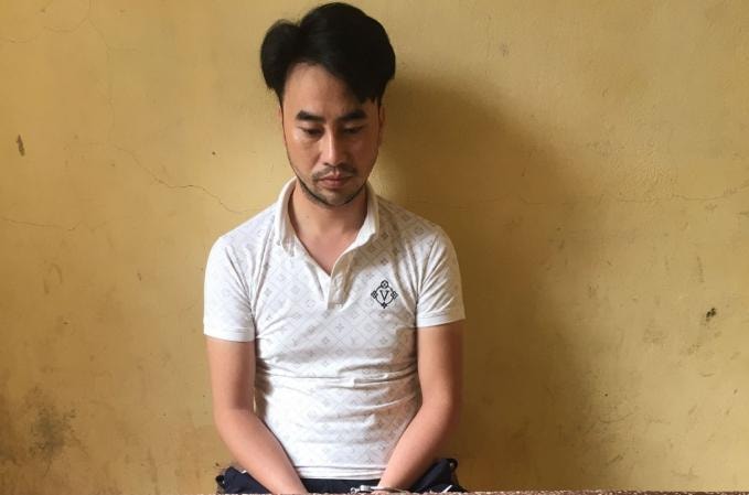Đối tượng Phan Công Thành tại cơ quan công an