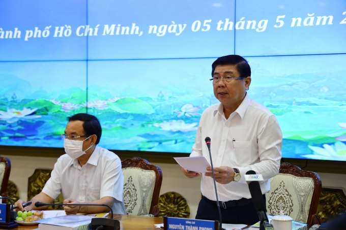 Chủ tịch Nguyễn Thành Phong phát biểu. Ảnh: Huyền Mai