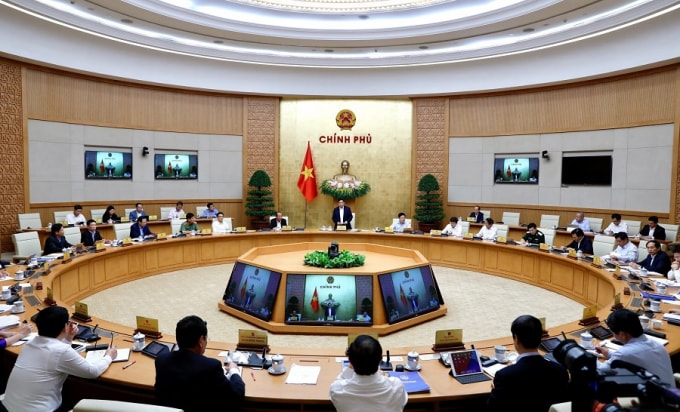 Thủ tướng Phạm Minh Chính chủ trì một phiên họp của Chính phủ.