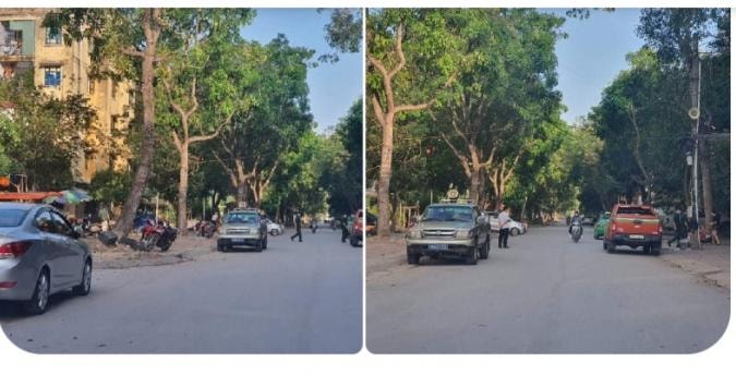 Chiều ngày 6/5, khu vực chung cư Đông Phát, phường Đông Vệ đã được lực lượng chức năng phun thuốc khử khuẩn và giám sát chặt chẽ. Ảnh: Huy Hoàng