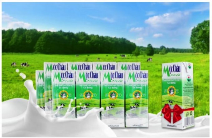 Sản phẩm sữa của Mộc Châu Milk.