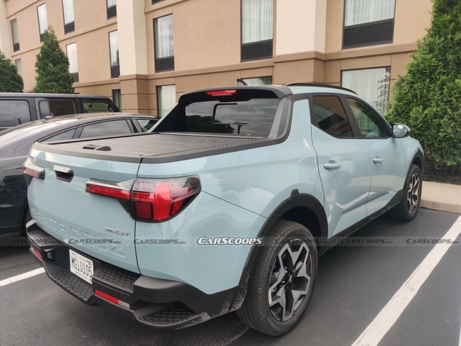 Hình ảnh bán tải Hyundai Santa Cruz bản thương mại. Ảnh: Carscoops