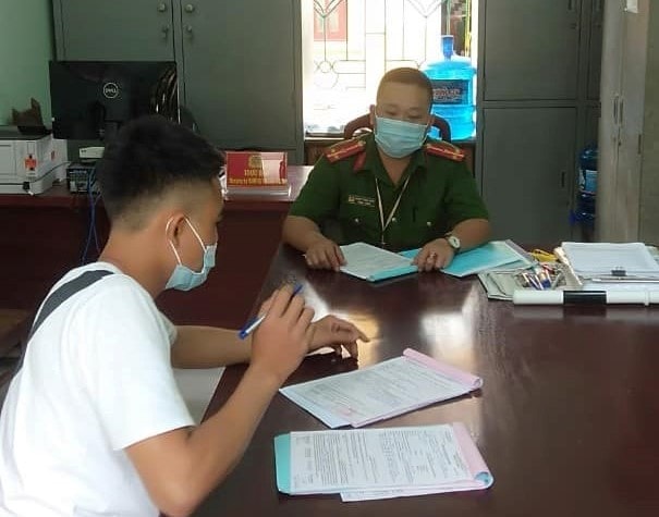 Nguyễn Văn Toàn tại cơ quan Công an