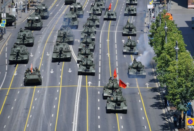 Cuộc duyệt binh của Nga trong năm 2020. Ảnh: Reuters