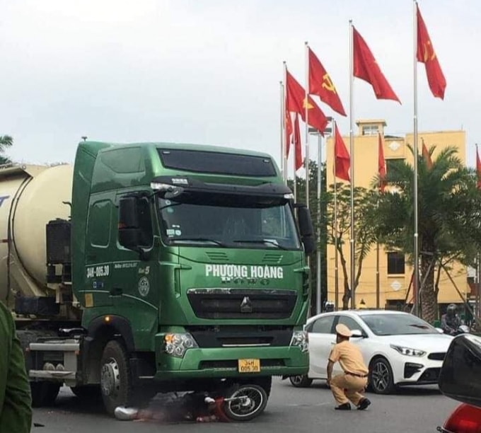 Hiện trường vụ tai nạn.