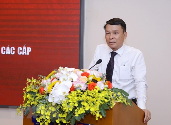 Ông Nguyễn Đức Lợi, Tổng Giám đốc TTXVN, phát biểu. (Ảnh: Văn Điệp/TTXVN)