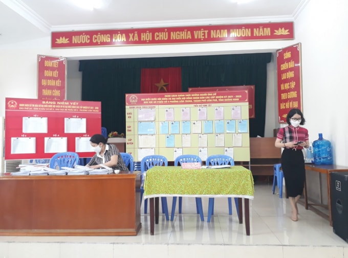 Khu vực bỏ phiếu số 5, phường Cẩm Trung, Cẩm Phả.