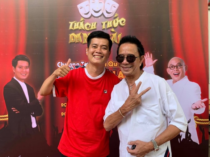Đạo diễn Khương Dừa và nghệ sĩ Quốc Chung trong buổi casting tại TP.HCM.