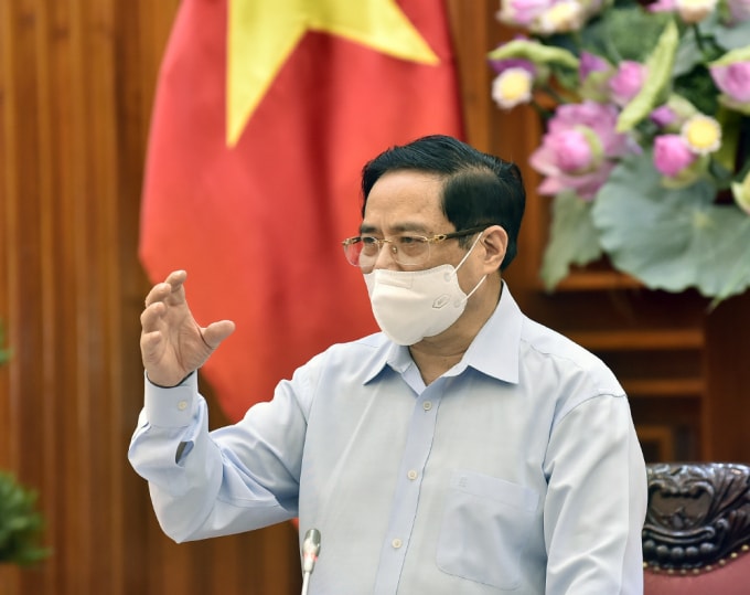 Thủ tướng Phạm Minh Chính phát biểu kết luận buổi làm việc với Bộ Y tế.